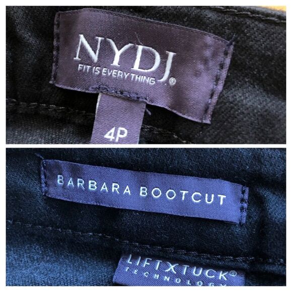 NYDJ Barbara Bootcut Black Jeans Size 4P - Picture 9 of 11